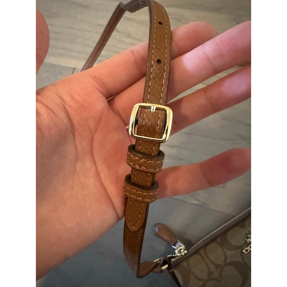 Coach Brown Logo Monogram Crossbody Purse - Picture 4 of 10